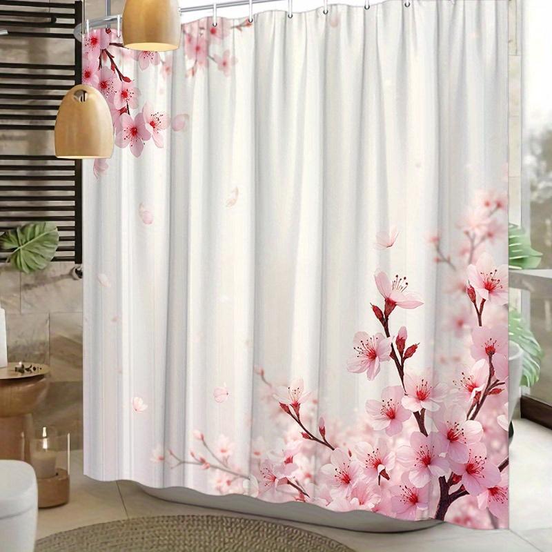 Pink Cherry Blossom Shower Curtain Falling Petals Branches Flower Design Waterproof Fabric Modern Minimalist Bathroom Decor With W60H190(CM)-1 Pcs
Pink Cherry Blossom Shower Curtain Falling Petals Branches Flower Design Waterproof Fabric Modern Minimalist Bathroom Decor With W60H190(CM)-1 Pcs