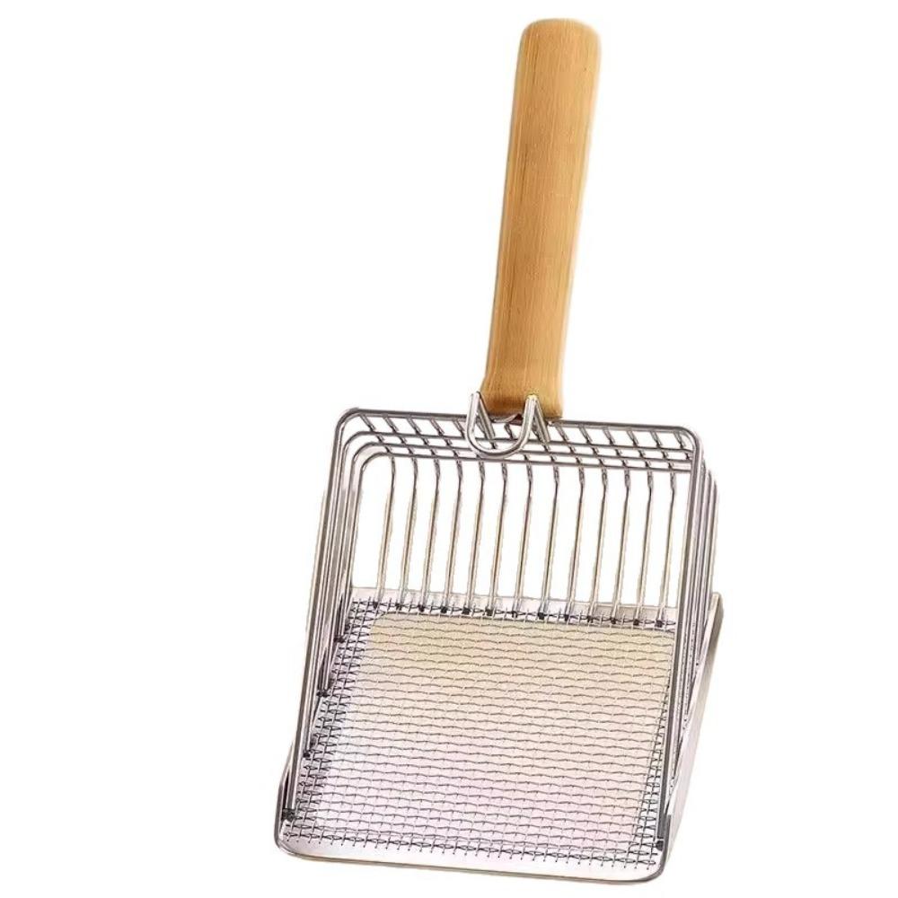 with Wooden Handle Cat Litter Scoop Non-Stick Cat cleaning tools Easy to Clean Cat Poop Shovel срібний
with Wooden Handle Cat Litter Scoop Non-Stick Cat cleaning tools Easy to Clean Cat Poop Shovel срібний