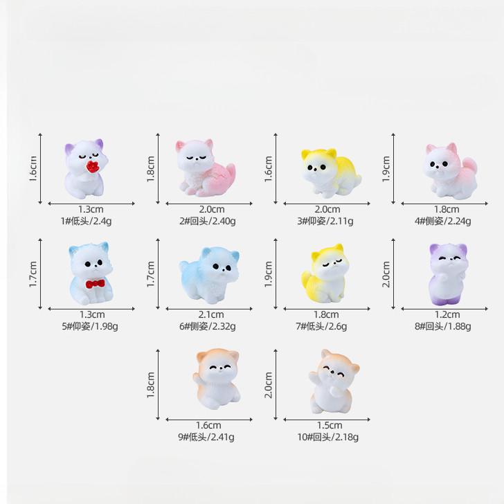 10Pcs Multicolors Mini Cat Animal Miniatures Resin Ornaments Micro Landscape Fairy Garden Decoration 1-2cm разноцветный
10Pcs Multicolors Mini Cat Animal Miniatures Resin Ornaments Micro Landscape Fairy Garden Decoration 1-2cm разноцветный