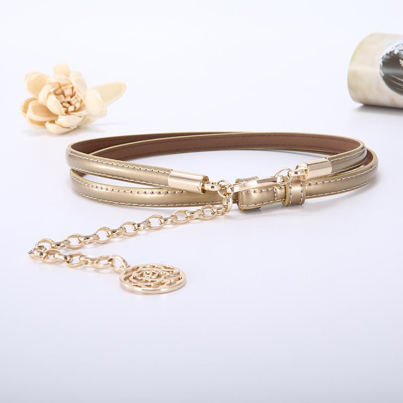 Leather Waist Chain For Women With Flower Buckle Decorative Belt For Outdoor Fashion золотий
Leather Waist Chain For Women With Flower Buckle Decorative Belt For Outdoor Fashion золотий