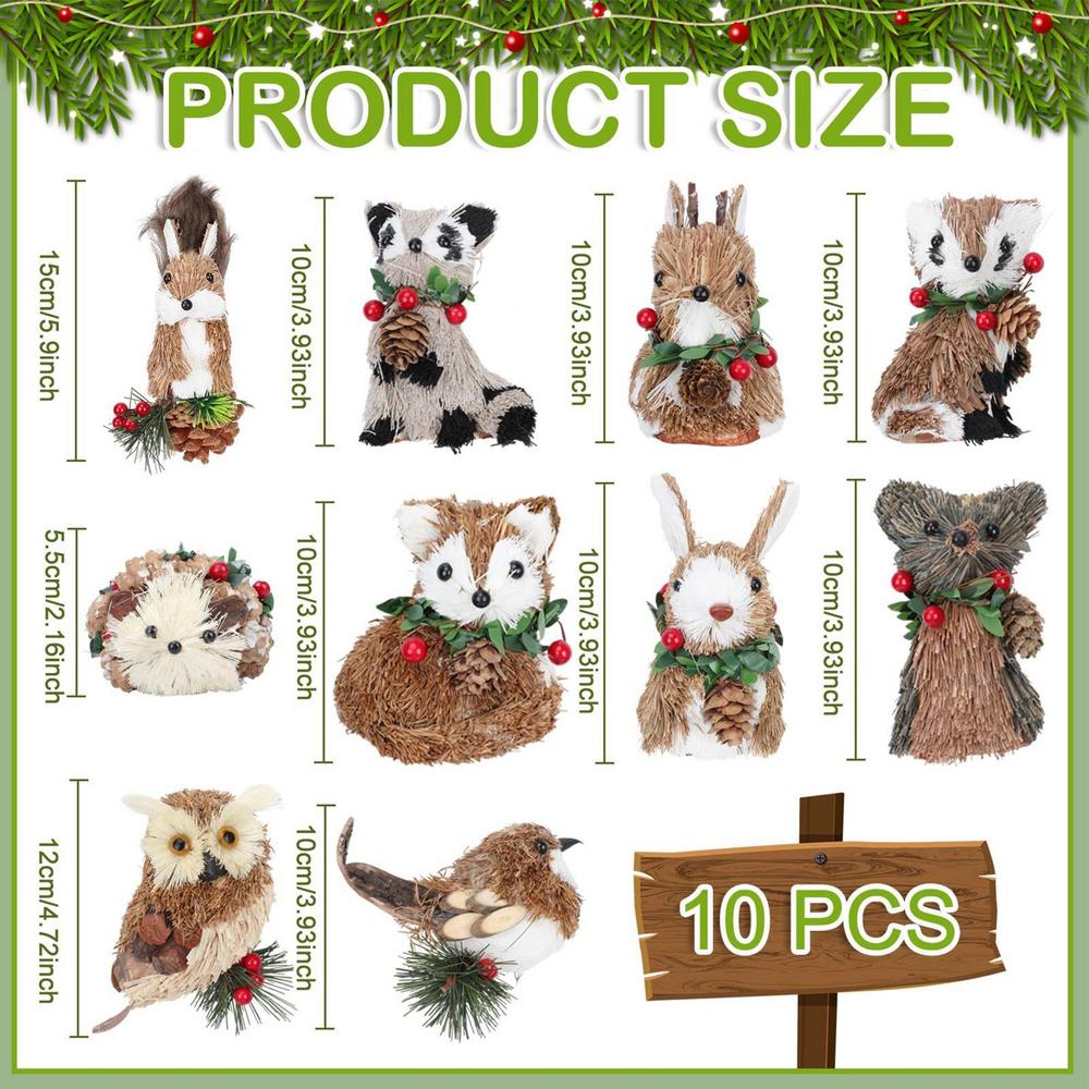 Christmas Tree Ornament 10 Pieces 2D Acrylic Flat Decoration Christmas Animal Ornaments for Family Friends Indoor Outdoor Window
Christmas Tree Ornament 10 Pieces 2D Acrylic Flat Decoration Christmas Animal Ornaments for Family Friends Indoor Outdoor Window