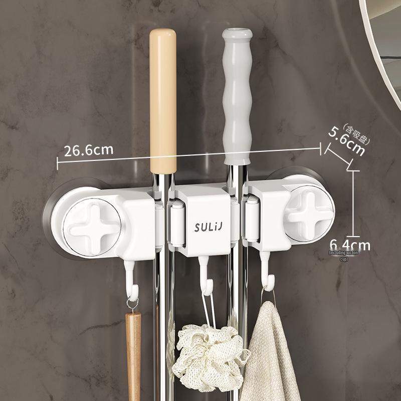 Punch-Free Bathroom Mop Holder & Hook Clip
Punch-Free Bathroom Mop Holder & Hook Clip