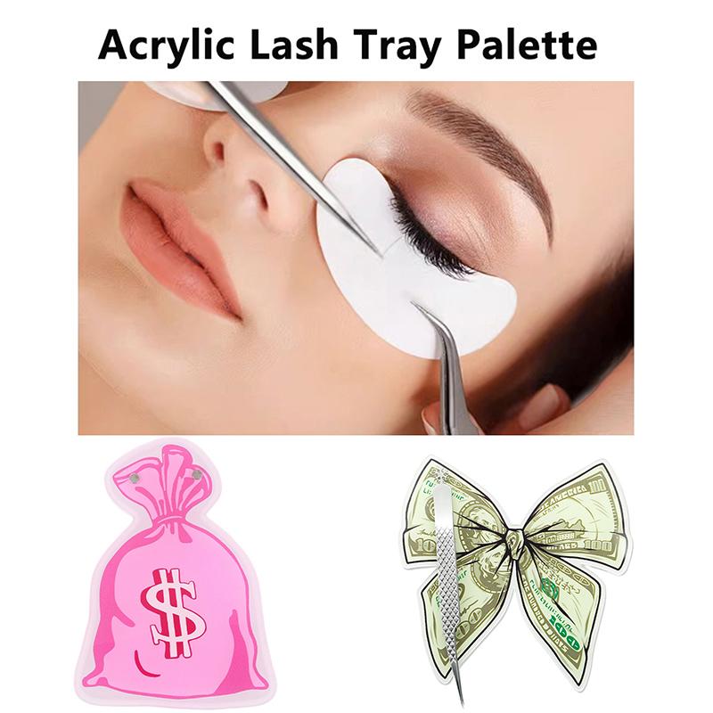 Acrylic Dollar Bag Dollar Bow Pattern Shape False Eyelash Tray Stand Holder Eyelash Extensions Hand Plate Eye Lash Grafting Tool
Acrylic Dollar Bag Dollar Bow Pattern Shape False Eyelash Tray Stand Holder Eyelash Extensions Hand Plate Eye Lash Grafting Tool
