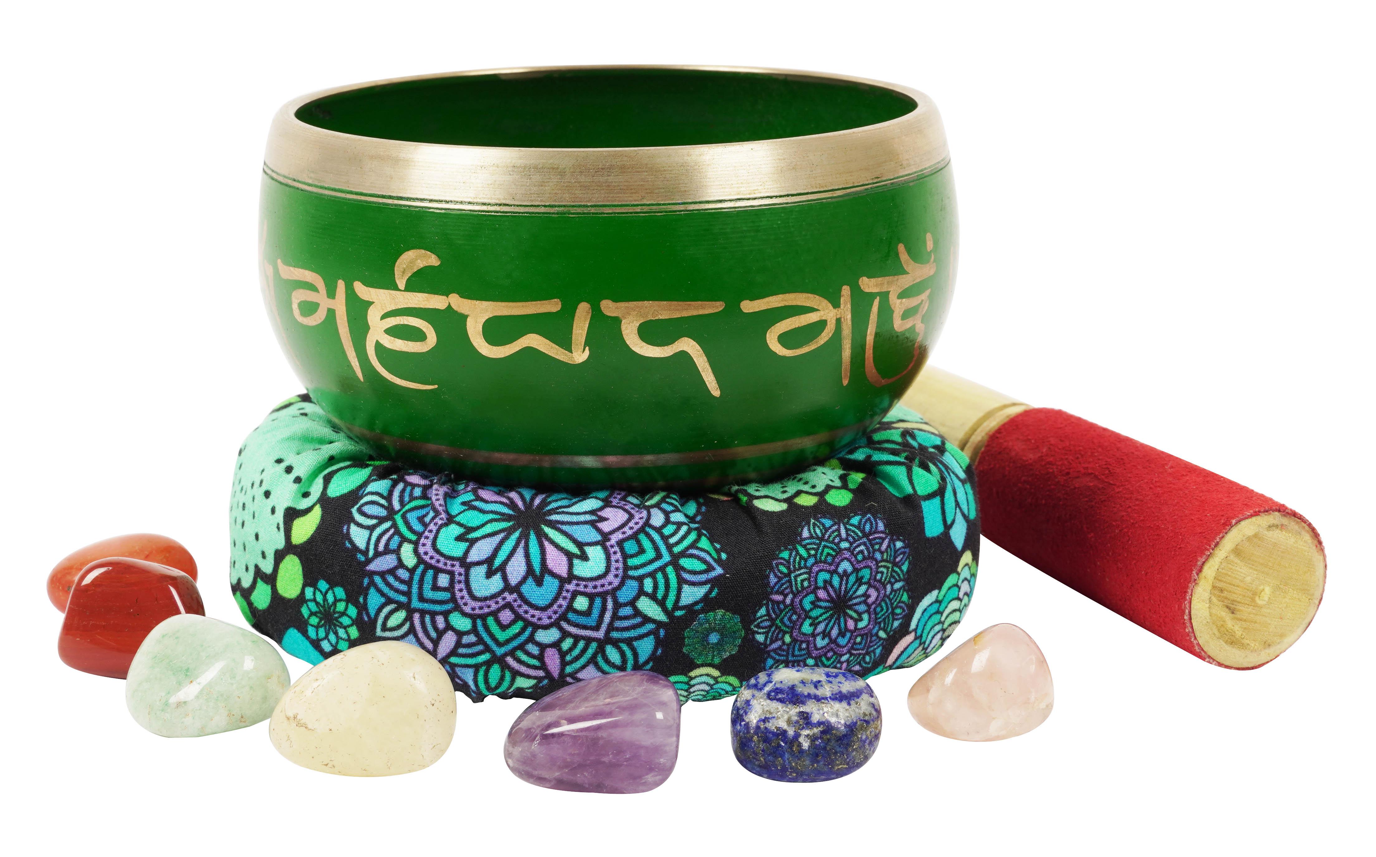 IBA Indianbeautifulart Тибетская поющая чаша Музыкальный инструмент для медитации W Stick & Cushion 4.6 x 2.6 Inches зелёный
IBA Indianbeautifulart Тибетская поющая чаша Музыкальный инструмент для медитации W Stick & Cushion 4.6 x 2.6 Inches зелёный