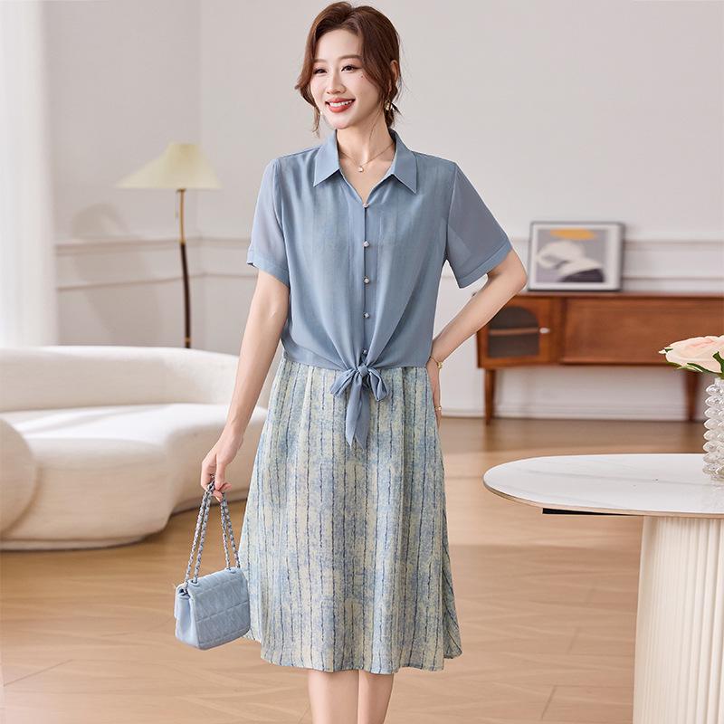 Elegant Mid-Length Summer Chiffon Dress for Petite Middle-Aged and Elderly Women XL (recommended 52.5-62.5 kg)
Elegant Mid-Length Summer Chiffon Dress for Petite Middle-Aged and Elderly Women XL (recommended 52.5-62.5 kg)