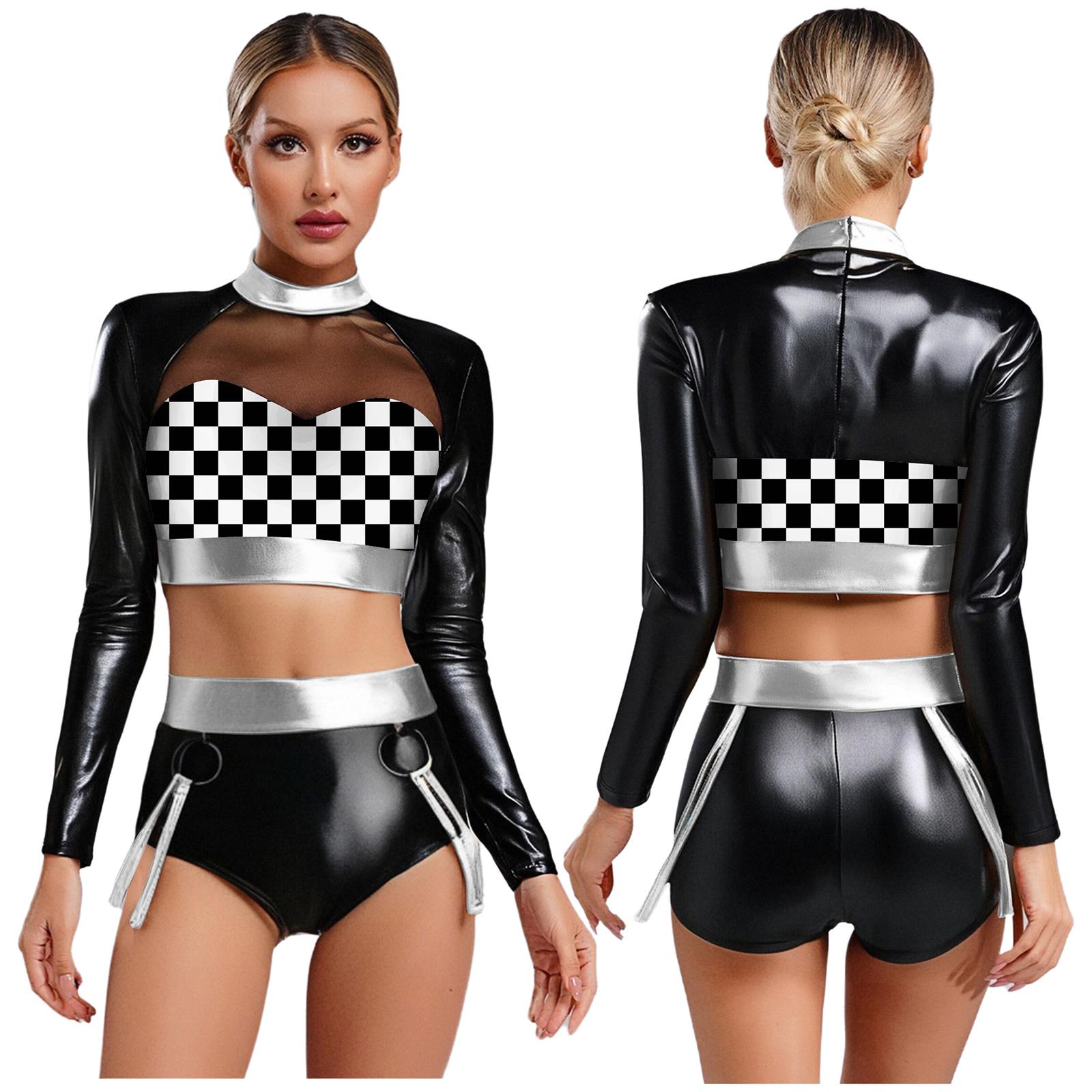 Women s 2Pcs Metallic Shiny Crop Tops Outfits Snakeskin Print Clubwear with High Waist Shorts S срібний
Women s 2Pcs Metallic Shiny Crop Tops Outfits Snakeskin Print Clubwear with High Waist Shorts S срібний