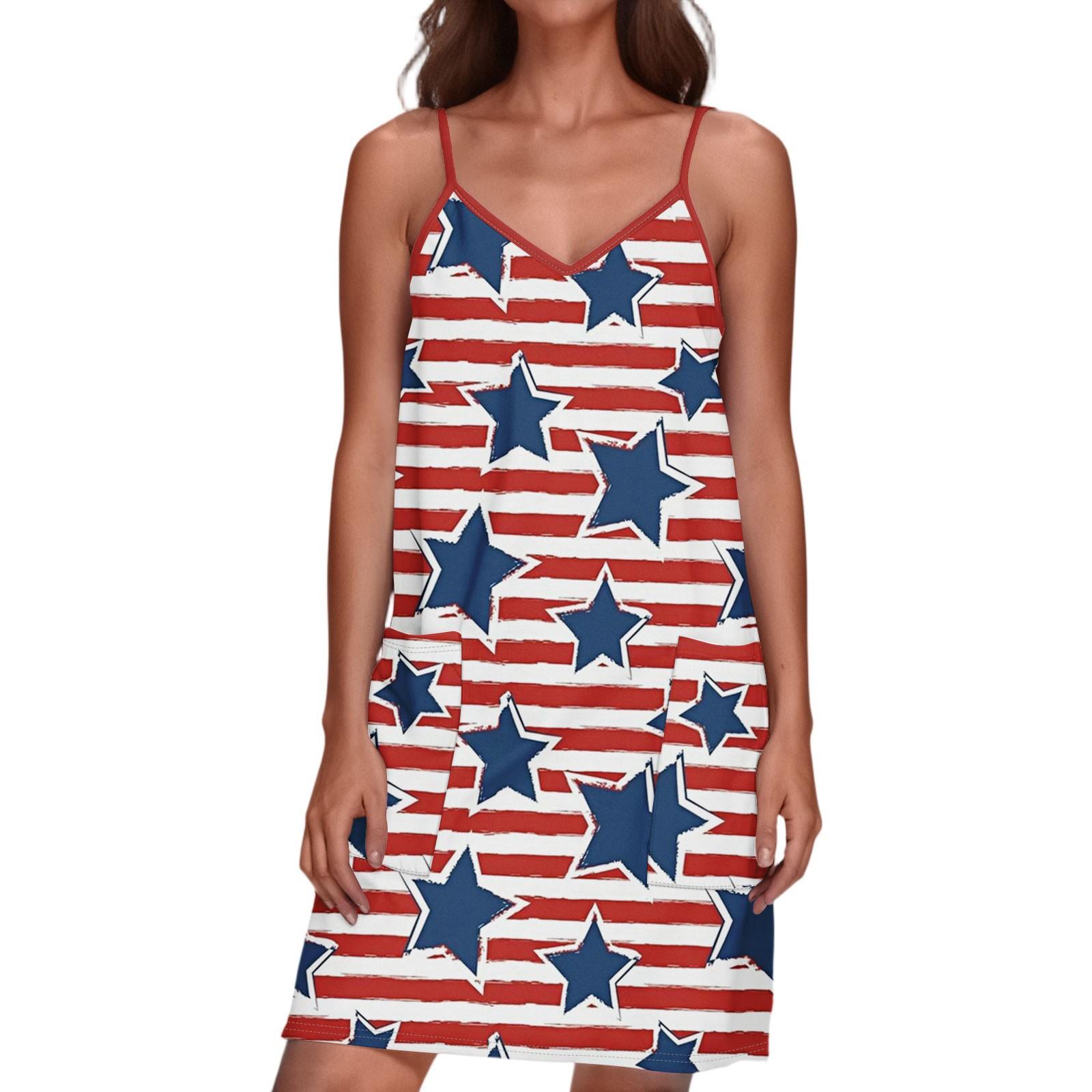 Жіноча Мода Літня Друкована Вільна Сукня Без Рукавів з Кишенею та V-подібним Вирізом до Дня Незалежності L Темно-синій
Жіноча Мода Літня Друкована Вільна Сукня Без Рукавів з Кишенею та V-подібним Вирізом до Дня Незалежності L Темно-синій