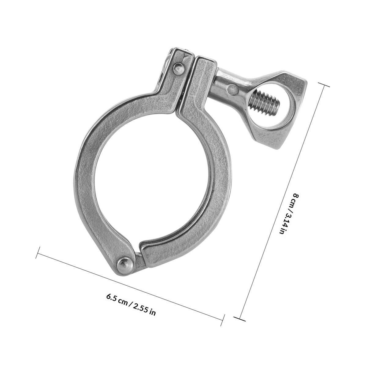 2 Sets 304 Stainless Steel Tri Clamp Single Pin Heavy Duty Clamp for Sanitary Fittings Silicone Gasket High Temperature
2 Sets 304 Stainless Steel Tri Clamp Single Pin Heavy Duty Clamp for Sanitary Fittings Silicone Gasket High Temperature