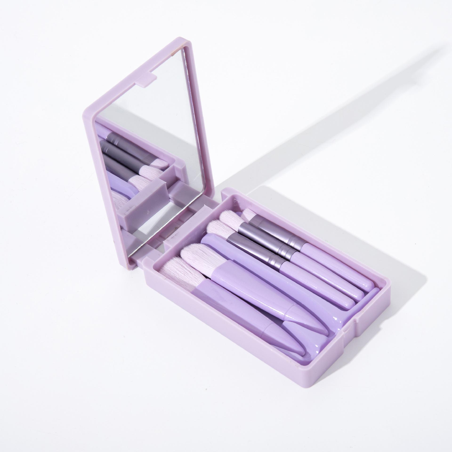 Компактный набор кистей для макияжа с мини-зеркалом: Портативные дорожные кисти для теней и румян — необходимые бьюти-инструменты. фиолетовый
Компактный набор кистей для макияжа с мини-зеркалом: Портативные дорожные кисти для теней и румян — необходимые бьюти-инструменты. фиолетовый