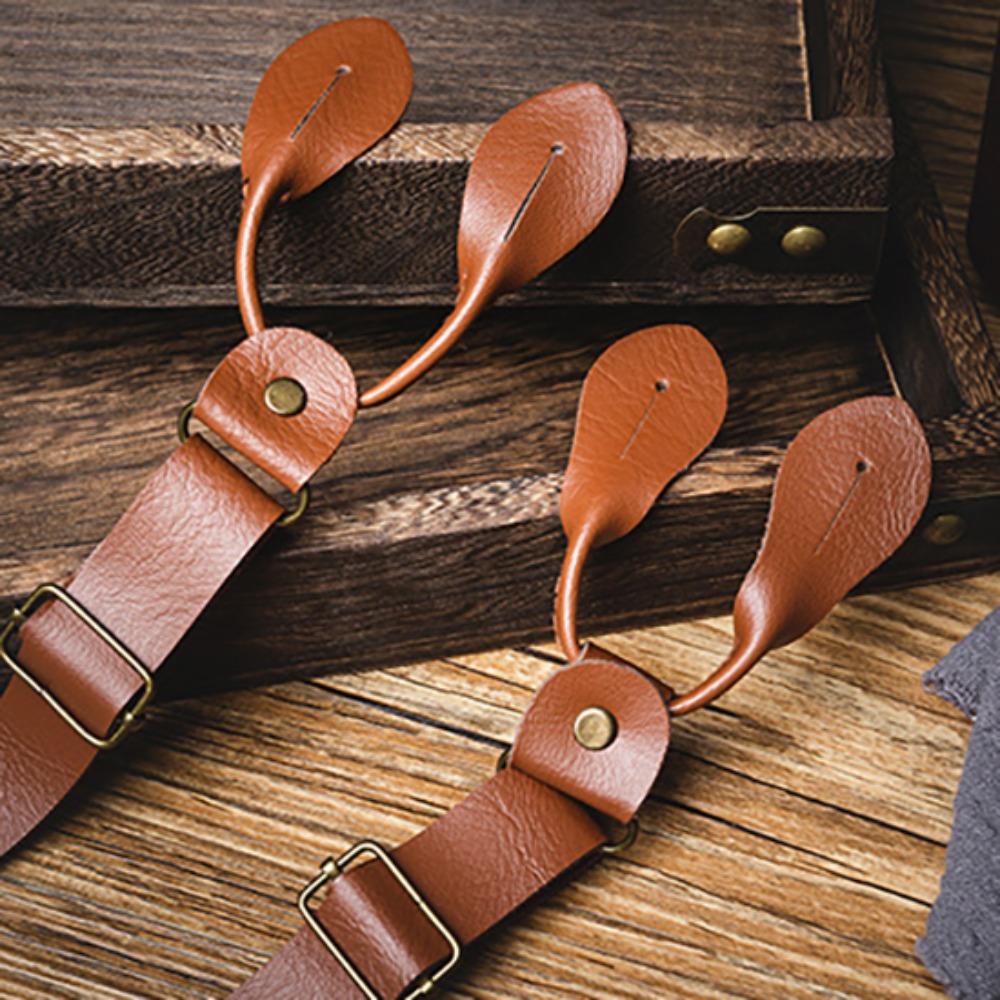 British Style Suspenders for Men Retro PU Leather Suspenders Simple Buttoned Suspenders Suit кавовий
British Style Suspenders for Men Retro PU Leather Suspenders Simple Buttoned Suspenders Suit кавовий