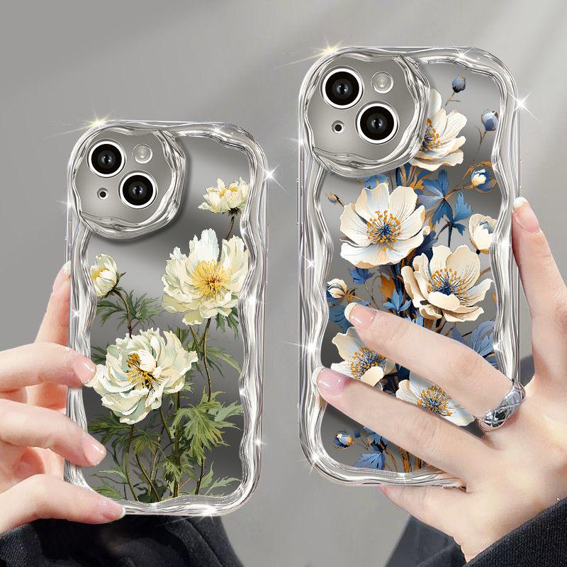 Роскошный чехол для телефона с волнистой рамкой и цветочным принтом для iPhone 15 Pro 14 Pro Max 13 12 11, защита объектива, зеркало, противоударное покрытие, мягкий чехол из ТПУ iPhone 15
Роскошный чехол для телефона с волнистой рамкой и цветочным принтом для iPhone 15 Pro 14 Pro Max 13 12 11, защита объектива, зеркало, противоударное покрытие, мягкий чехол из ТПУ iPhone 15