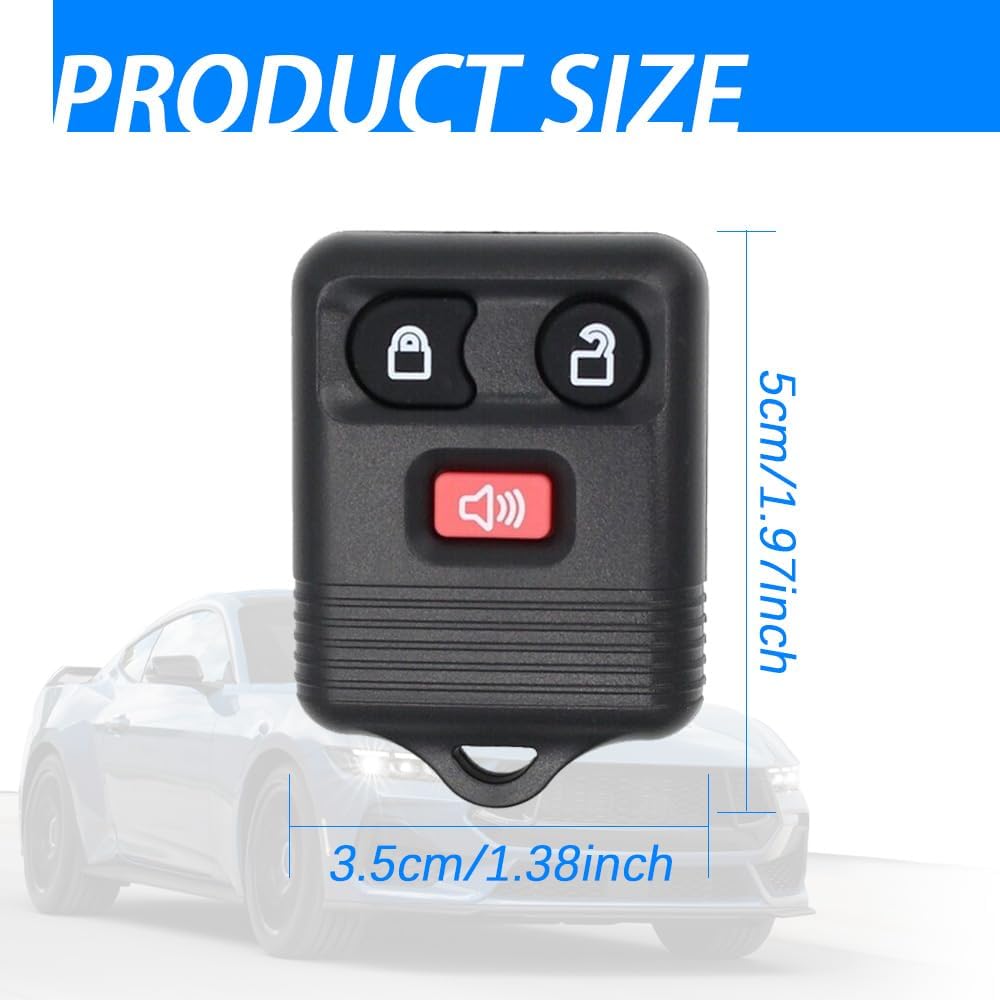 2Pack Replacement Keyless Entry Remote, 3 Button Remote Control, CWTWB1U345 Remote Control Car Key Fob for Ford 1998-2016 F-150 F-250 F-350, Mazda,
2Pack Replacement Keyless Entry Remote, 3 Button Remote Control, CWTWB1U345 Remote Control Car Key Fob for Ford 1998-2016 F-150 F-250 F-350, Mazda,