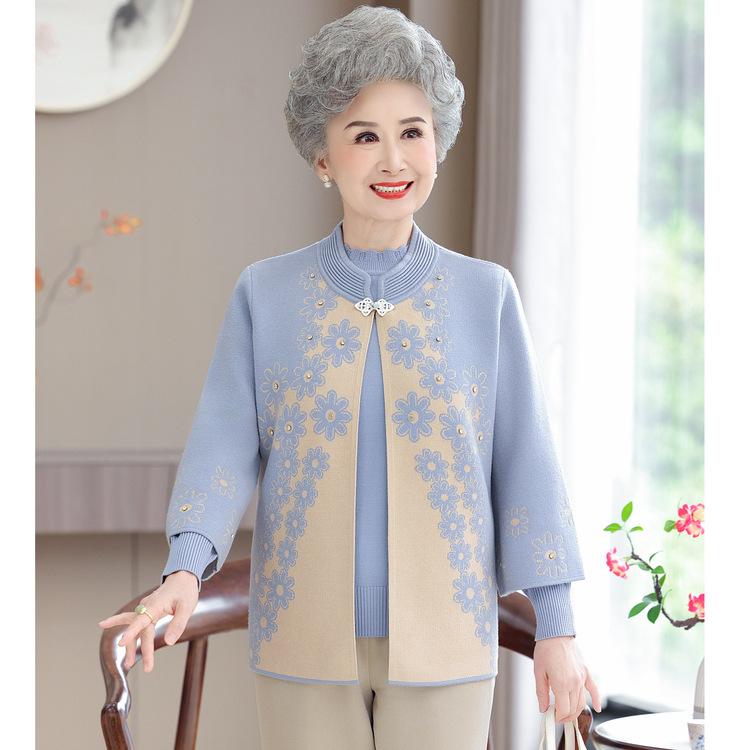 Женщины среднего и пожилого возраста в бархатных топах зимой, осенний свадебный банкет матери, кардиган в стиле тан и костюм-двойка со свитером бабушки 4XL синий
Женщины среднего и пожилого возраста в бархатных топах зимой, осенний свадебный банкет матери, кардиган в стиле тан и костюм-двойка со свитером бабушки 4XL синий