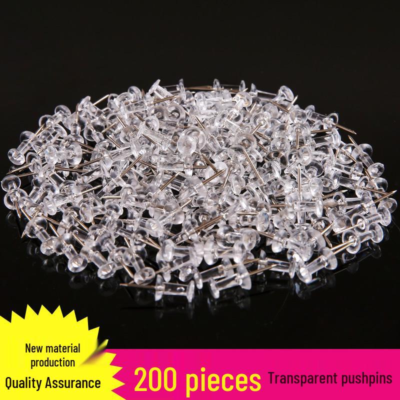 Transparent Push Pins: 200-Pack for Cork Boards, Message Boards, and Art Displays Metal
Transparent Push Pins: 200-Pack for Cork Boards, Message Boards, and Art Displays Metal