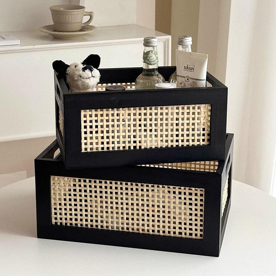 Vintage Rattanstorage Box Books Snacks Fruit Cosmetics Organizers Storage Woven Baskets Multifunction Organizers for Living Room S 30x20x14cm чёрный
Vintage Rattanstorage Box Books Snacks Fruit Cosmetics Organizers Storage Woven Baskets Multifunction Organizers for Living Room S 30x20x14cm чёрный
