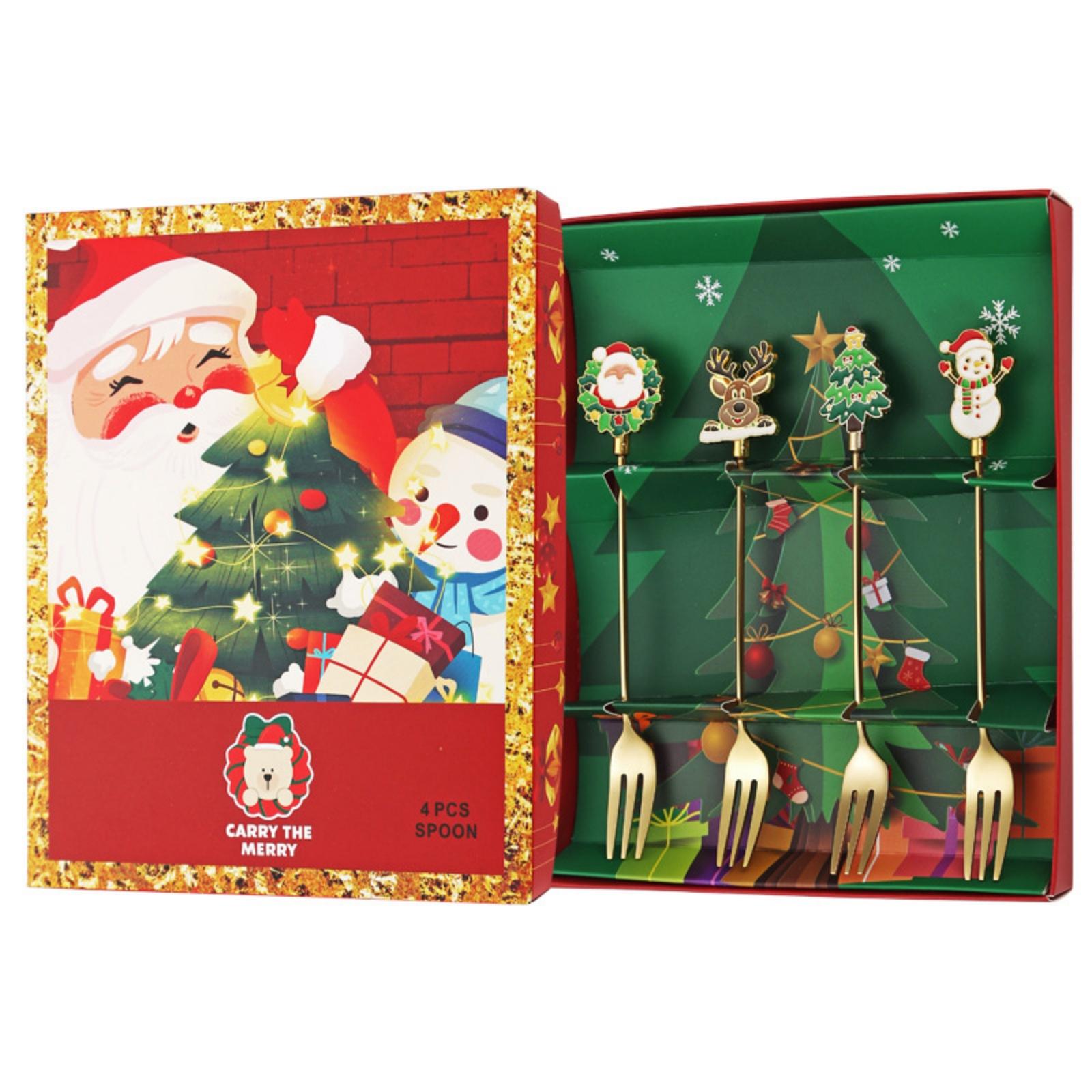 4Pcs Christmas Coffee Spoons Christmas Tree Snowman Elk Stainless Steel Gold Spoons For Coffee Dessert Cake Tea Soup Dinner Tableware Practical Xmas One Size
4Pcs Christmas Coffee Spoons Christmas Tree Snowman Elk Stainless Steel Gold Spoons For Coffee Dessert Cake Tea Soup Dinner Tableware Practical Xmas One Size