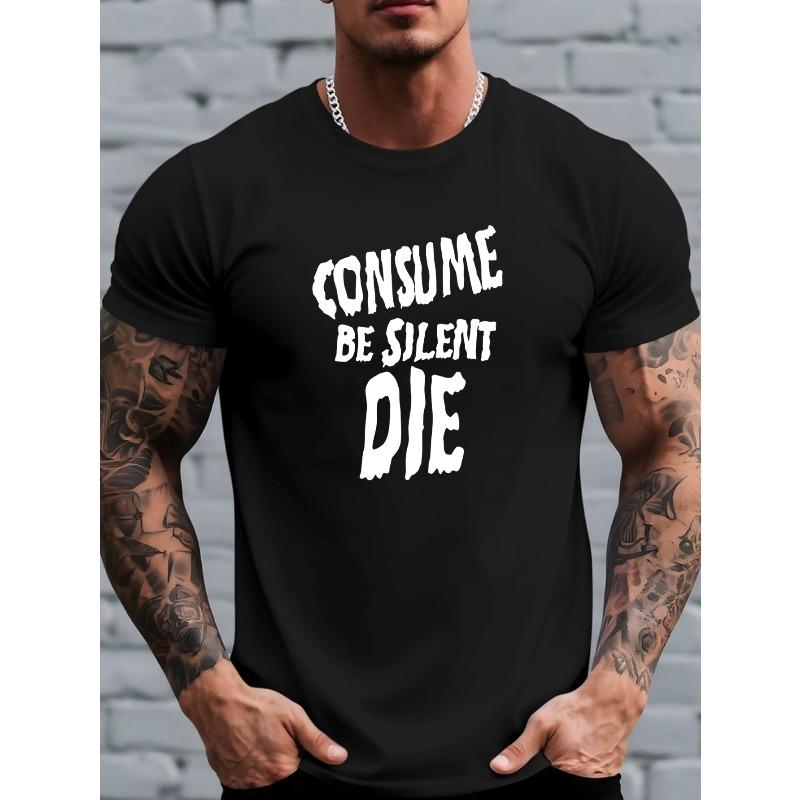 European Size CONSUME BE SILENT DIE Letter Print - Casual Crew Neck Sweatshirt, Fun Gift Choice, Four Seasons Comfortable Wear Daily Top 4XL чорний
European Size CONSUME BE SILENT DIE Letter Print - Casual Crew Neck Sweatshirt, Fun Gift Choice, Four Seasons Comfortable Wear Daily Top 4XL чорний