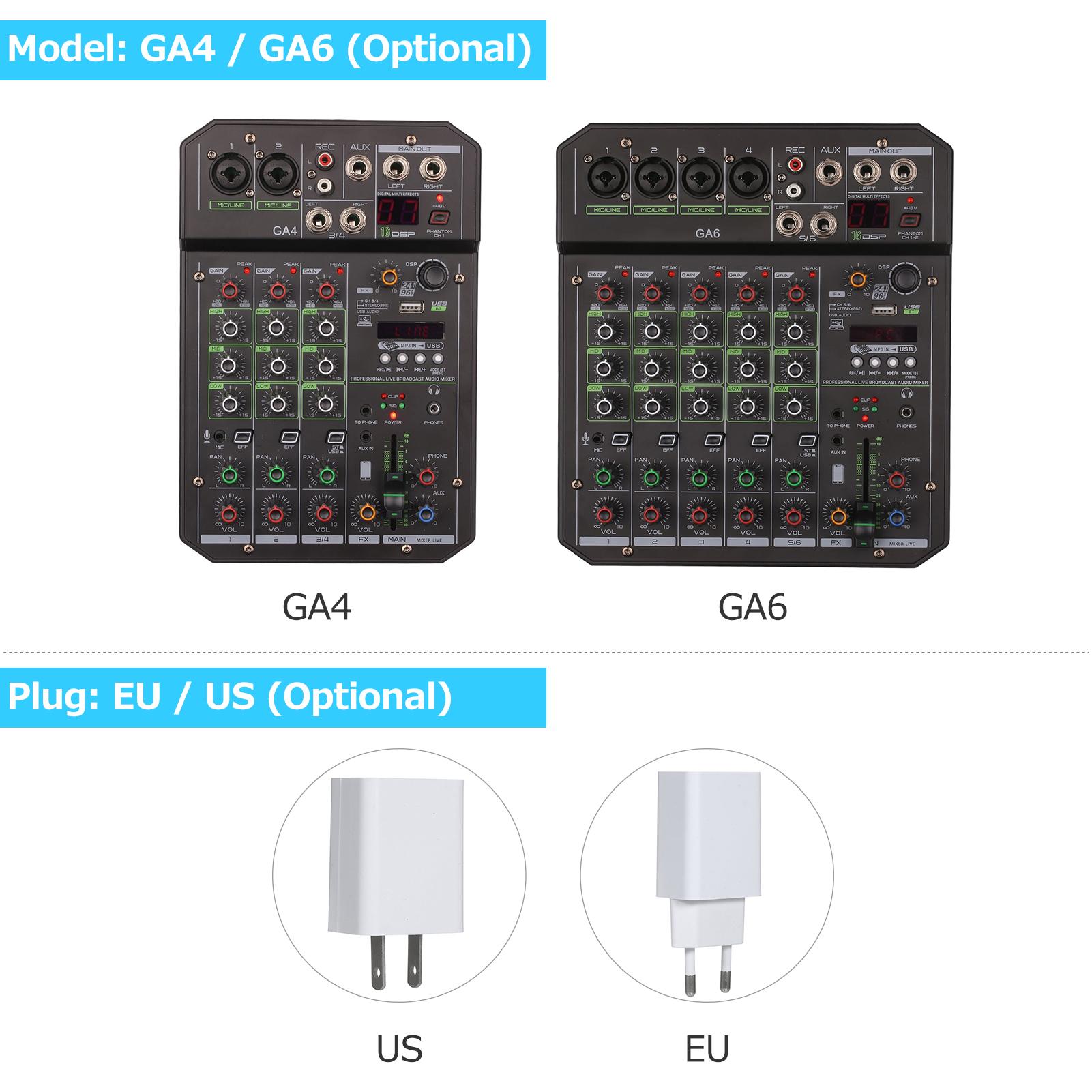 Musical Mini Audio Mixer Multi function Effects Mixing Console USB BT Connection 48V Phantom Power for Conference
Musical Mini Audio Mixer Multi function Effects Mixing Console USB BT Connection 48V Phantom Power for Conference