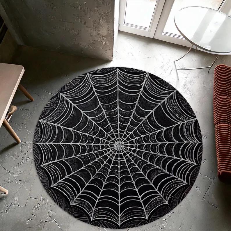 3D Gothic Bat Round Rug Dark Raven Spider Web Rug Mysterious Dark-colored Carpet Halloween Holiday Decorations Gifts Idea 100cm
3D Gothic Bat Round Rug Dark Raven Spider Web Rug Mysterious Dark-colored Carpet Halloween Holiday Decorations Gifts Idea 100cm