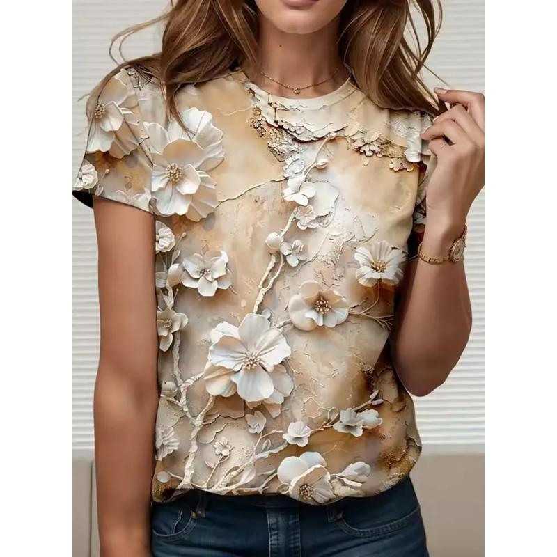 Fashion Women s Flower Short Sleeve Crew Neck T-Shirt 3D Flower Color Printing 6XL
Fashion Women s Flower Short Sleeve Crew Neck T-Shirt 3D Flower Color Printing 6XL