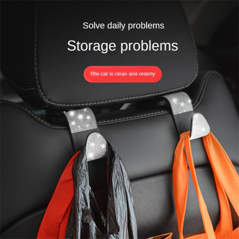 Car Seat Back Hook Multi-functional Super Load-bearing Hanging Bling Rhinestones Flash Drill Style Headrest Storage Holder Clip
Car Seat Back Hook Multi-functional Super Load-bearing Hanging Bling Rhinestones Flash Drill Style Headrest Storage Holder Clip