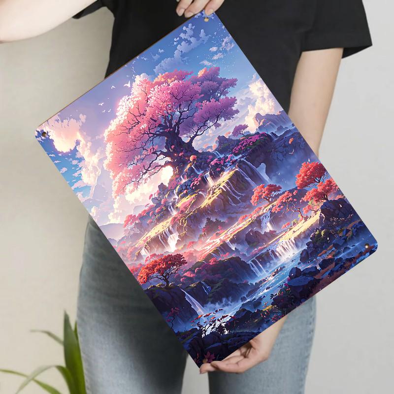 Dream Pink Cherry Blossom Tree Landscape Waterfall Metal Iron Painting Home Living Room Bedroom Decor Wall Art Hanging Ornament 20x30cm(7.8x11.8inch)
Dream Pink Cherry Blossom Tree Landscape Waterfall Metal Iron Painting Home Living Room Bedroom Decor Wall Art Hanging Ornament 20x30cm(7.8x11.8inch)
