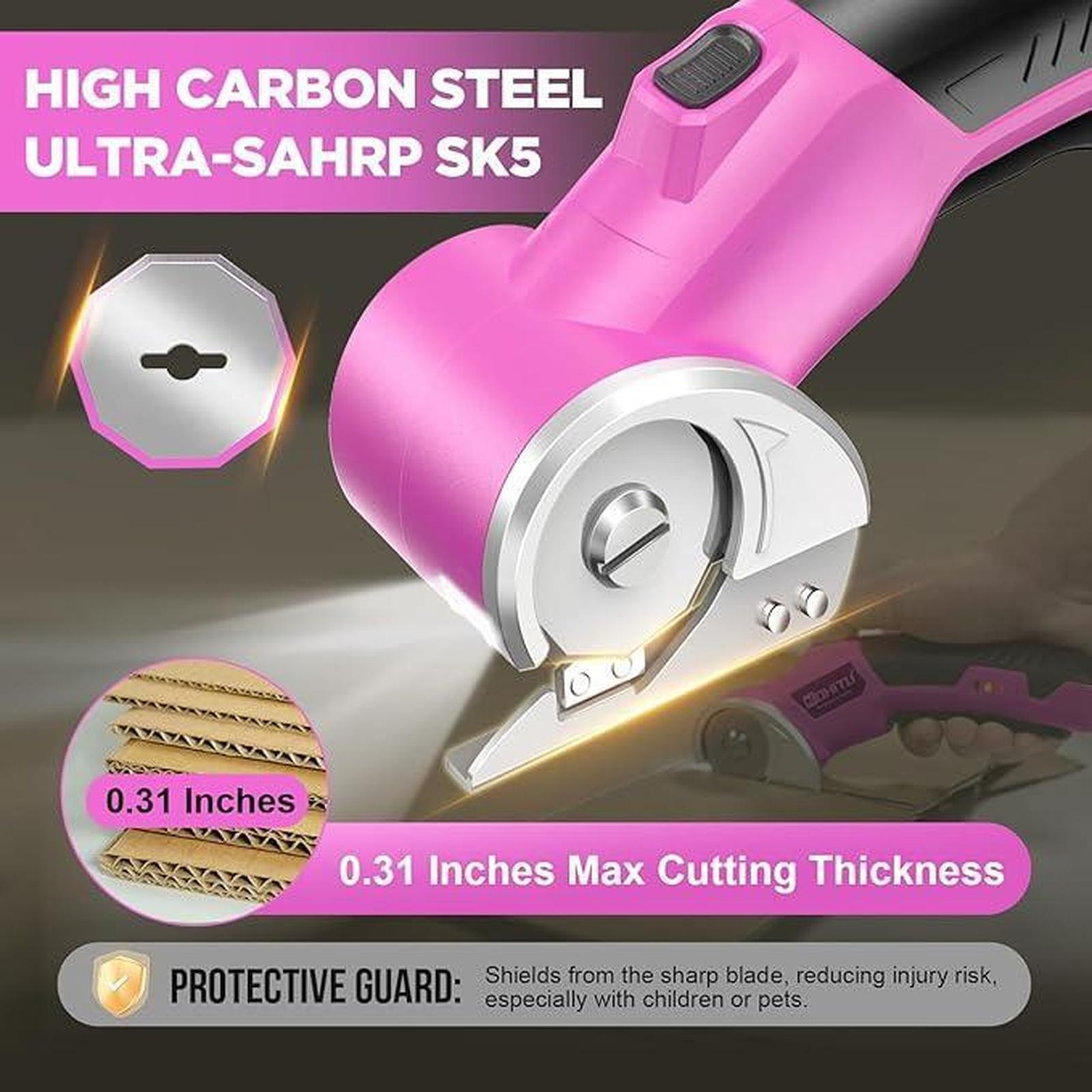 Wireless Electric Scissors - 4V Rechargeable 3000mAh Rotating Cardboard Cutter With LED Light one size рожевий
Wireless Electric Scissors - 4V Rechargeable 3000mAh Rotating Cardboard Cutter With LED Light one size рожевий