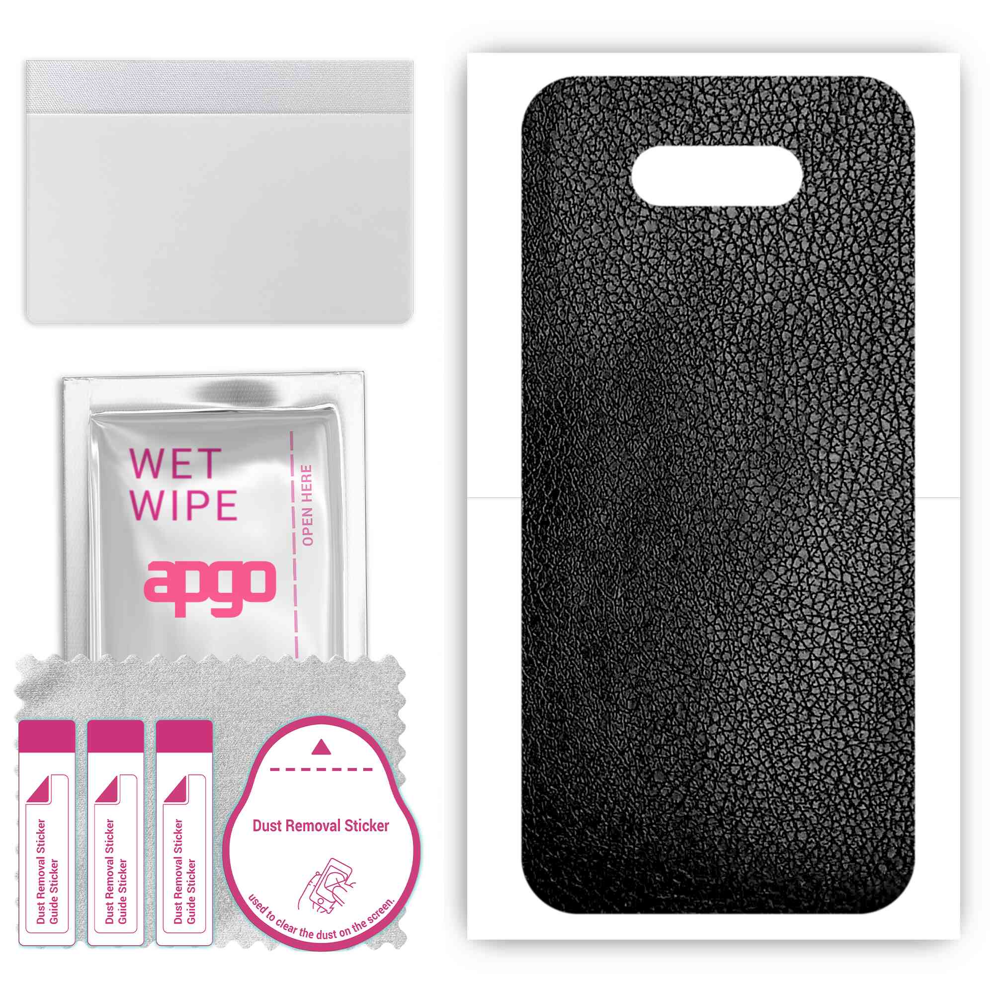apgo Protective Skin Sticker for the back compatible with LG Q31, Wrap Film, Foil, Vinyl - Pattern Black Leather
apgo Protective Skin Sticker for the back compatible with LG Q31, Wrap Film, Foil, Vinyl - Pattern Black Leather