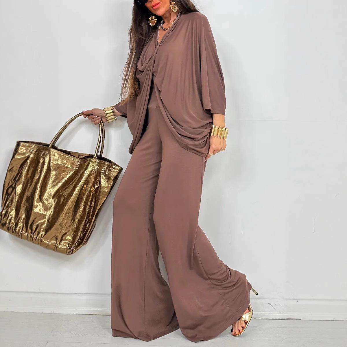 Европейский/Американский Весенне-Осенний Женский Комплект Казуал Топ с Неровным Краем и Брюки с Круглым Вырезом XL серый
Европейский/Американский Весенне-Осенний Женский Комплект Казуал Топ с Неровным Краем и Брюки с Круглым Вырезом XL серый