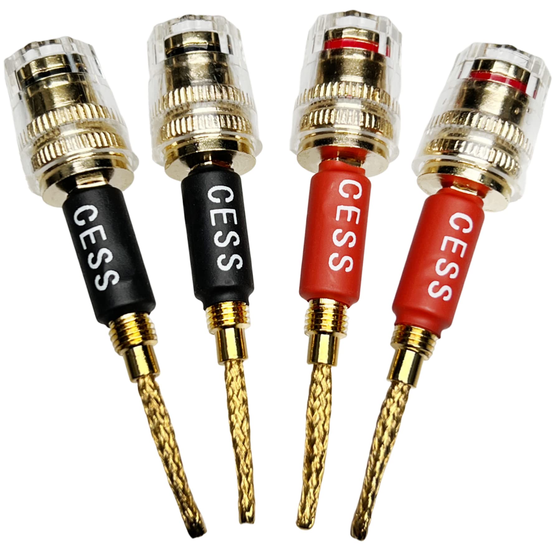 CNCESS Pin Banana Plug to 4mm Female Banana Pack of 4 Type to CESS-220 Jack/Speaker Wire, (Braided 4mm)
CNCESS Pin Banana Plug to 4mm Female Banana Pack of 4 Type to CESS-220 Jack/Speaker Wire, (Braided 4mm)