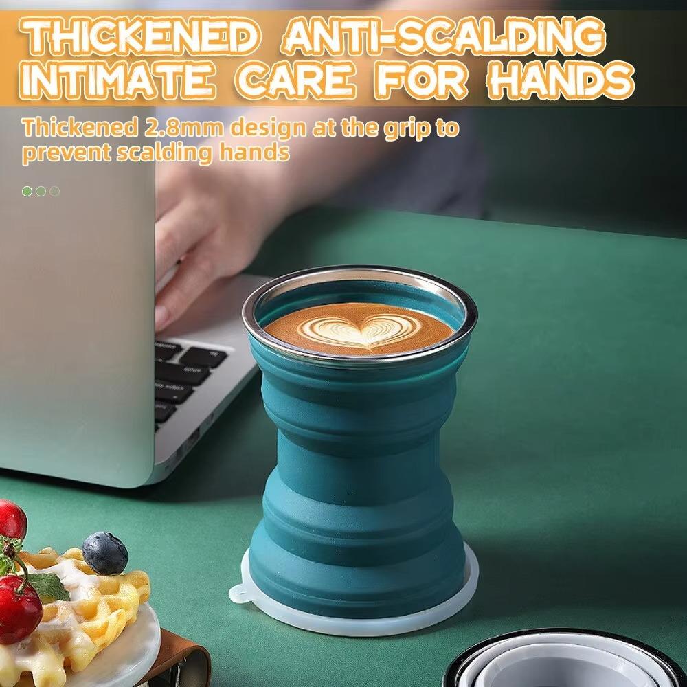 Heat Resistant Silicone Folding Cup with Lid Telescopic Drinking Mug Outdoor Travel 320ml Blue
Heat Resistant Silicone Folding Cup with Lid Telescopic Drinking Mug Outdoor Travel 320ml Blue