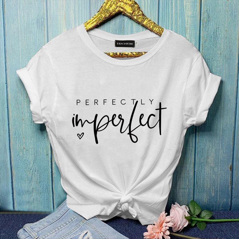 Women s Outdoor New Fashion Perfectly Imperfect Cool Letter Printed T-Shirt Casual Outdoor Street Round Neck Short Sleeve Shirt M
Women s Outdoor New Fashion Perfectly Imperfect Cool Letter Printed T-Shirt Casual Outdoor Street Round Neck Short Sleeve Shirt M