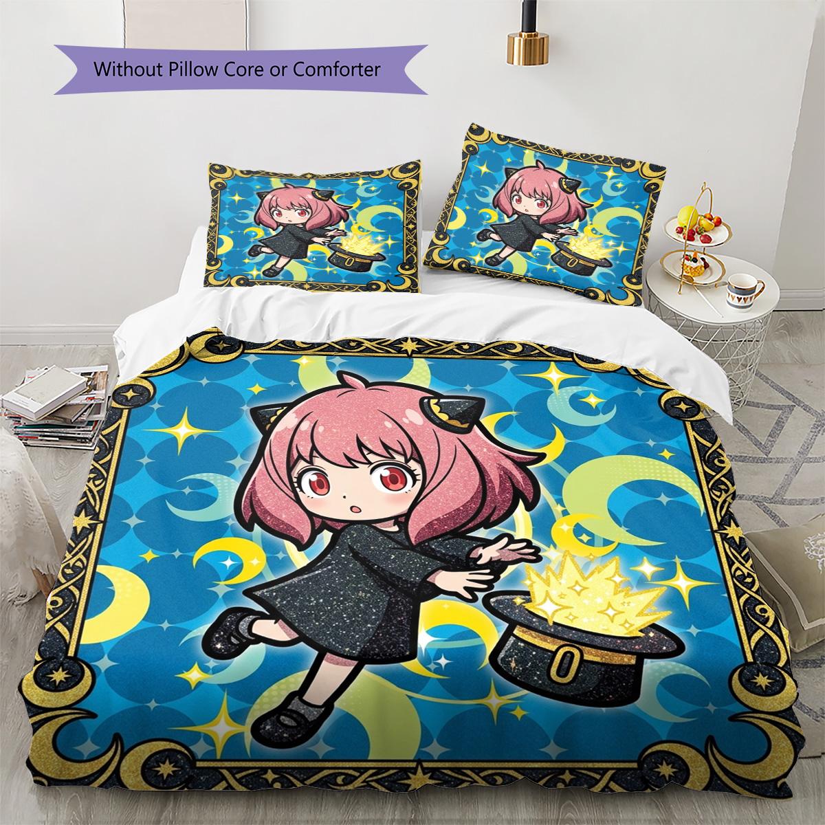 Anya Forger Pattern Bedding Quilt Set Quilt Cover Pillowcase Home Decoration Birthday Gift (1 * duvet cover + 2 * pillowcase, without core) 135x200cm
Anya Forger Pattern Bedding Quilt Set Quilt Cover Pillowcase Home Decoration Birthday Gift (1 * duvet cover + 2 * pillowcase, without core) 135x200cm