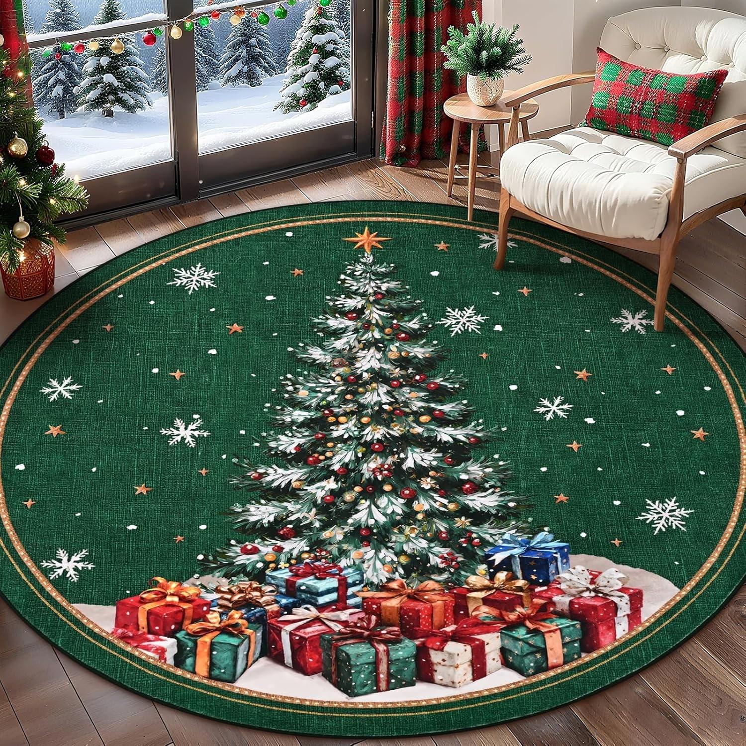 Winter Christmas Snowman Round Rug for Living Room Non Slip Bedroom Mats Circle Rugs for Room Home Christmas Decorations Carpet 80cm
Winter Christmas Snowman Round Rug for Living Room Non Slip Bedroom Mats Circle Rugs for Room Home Christmas Decorations Carpet 80cm