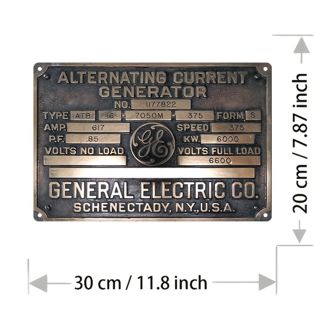 1pc Vintage Style Alternating Current Generator Metal Poster, 7.87 x 11.81 Inches, Wall Hanging, Iron Material, Suitable 20x30cm(7.8x11.8inch)
1pc Vintage Style Alternating Current Generator Metal Poster, 7.87 x 11.81 Inches, Wall Hanging, Iron Material, Suitable 20x30cm(7.8x11.8inch)