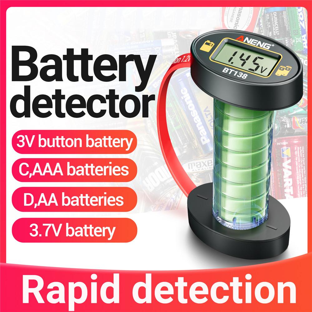 BT138 Digital Battery Testers Detector Multifunction Quickly Battery AA/AAA/C/D/9V/1.5V Button Cell Measurement Electrician Tool
BT138 Digital Battery Testers Detector Multifunction Quickly Battery AA/AAA/C/D/9V/1.5V Button Cell Measurement Electrician Tool