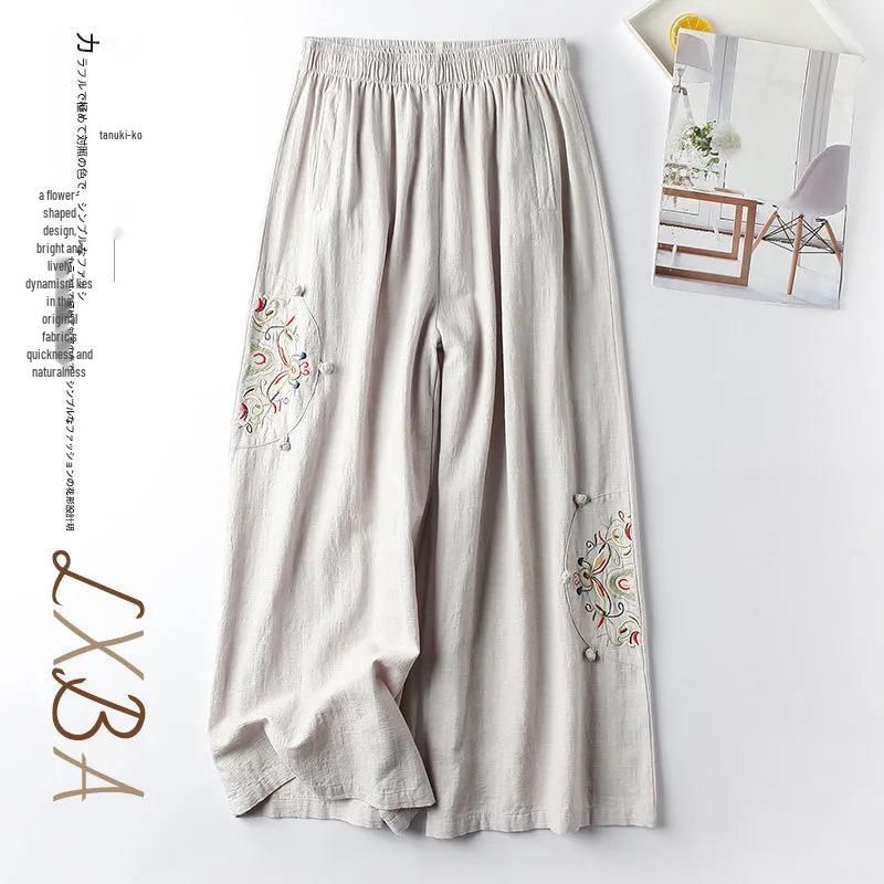 Women s Retro Ethnic Embroidered Wide-Leg Pants - Cotton & Linen, Slimming Nine-Point Fit, Perfect for Spring/Summer. XL
Women s Retro Ethnic Embroidered Wide-Leg Pants - Cotton & Linen, Slimming Nine-Point Fit, Perfect for Spring/Summer. XL