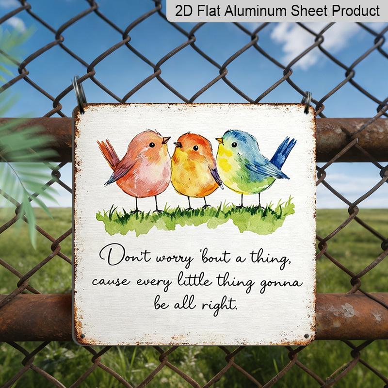 2D Flat - 1pc Vintage Aluminium Metal Sign, Outdoor Decorative Wall Sign, Retro Tin Sign Style, Positive, Every Little Thing Is Gonna Be Alright 20*20cm
2D Flat - 1pc Vintage Aluminium Metal Sign, Outdoor Decorative Wall Sign, Retro Tin Sign Style, Positive, Every Little Thing Is Gonna Be Alright 20*20cm