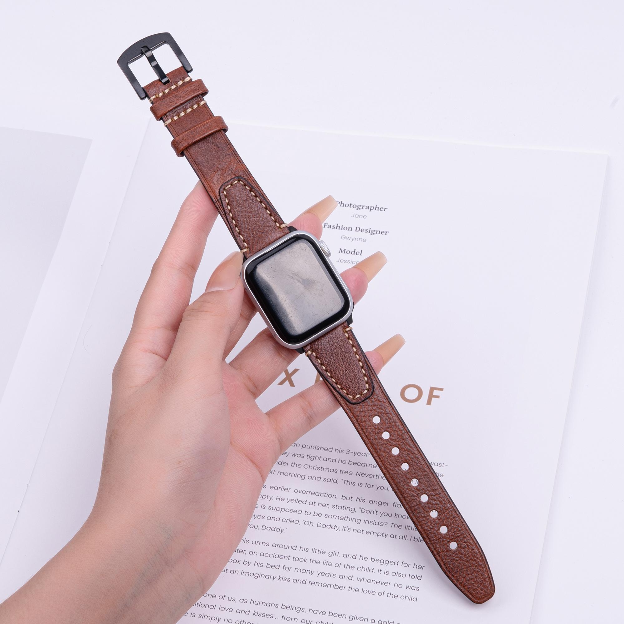 Watch Band for Apple Watch Series 10 9 8 7 SE 6 5 4 3 2 1 42mm 41mm 40mm 38mm U-Shaped Design Genuine Cow Leather Strap Blue
Watch Band for Apple Watch Series 10 9 8 7 SE 6 5 4 3 2 1 42mm 41mm 40mm 38mm U-Shaped Design Genuine Cow Leather Strap Blue