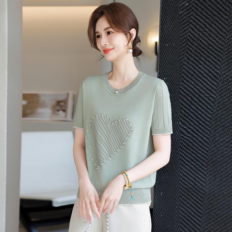 Elegant Beaded Jacquard Ice Silk Knit Top – Summer 2026 Collection: Fashionable Short-Sleeved Loose Fit for Women Double Extra Large зелений
Elegant Beaded Jacquard Ice Silk Knit Top – Summer 2026 Collection: Fashionable Short-Sleeved Loose Fit for Women Double Extra Large зелений