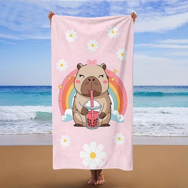 1 Cartoon Capybara Drinking Pearl Milk Tea Towel | Polyester Microfiber, 250g/m², Suitable for Swimming, Camping, and Bathing W30*H60(CM)
1 Cartoon Capybara Drinking Pearl Milk Tea Towel | Polyester Microfiber, 250g/m², Suitable for Swimming, Camping, and Bathing W30*H60(CM)