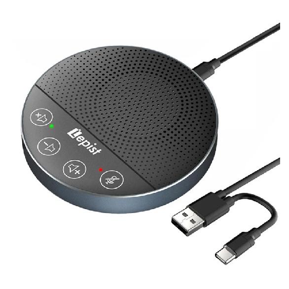 USB&Type-C Speakerphone Speaker Microphone, Touch Buttons 360° Omnidirectional Pickup for Conference Skype Zoom Computer Mic LE2103
USB&Type-C Speakerphone Speaker Microphone, Touch Buttons 360° Omnidirectional Pickup for Conference Skype Zoom Computer Mic LE2103