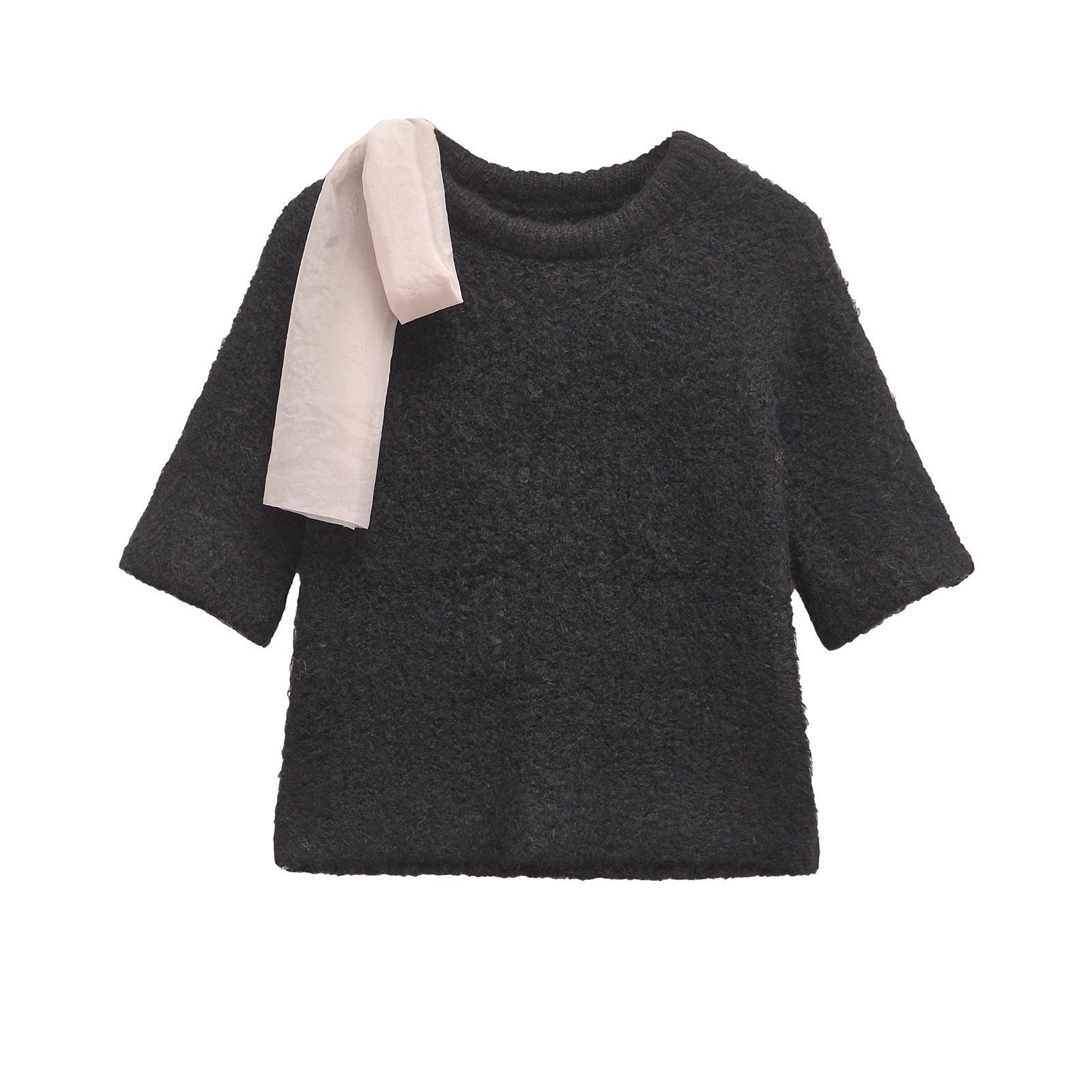 European & American Women s Fashion Transparent Hard Yarn Bow Brooch Knitted Top - 2024 Autumn/Winter Collection Medium чорний
European & American Women s Fashion Transparent Hard Yarn Bow Brooch Knitted Top - 2024 Autumn/Winter Collection Medium чорний
