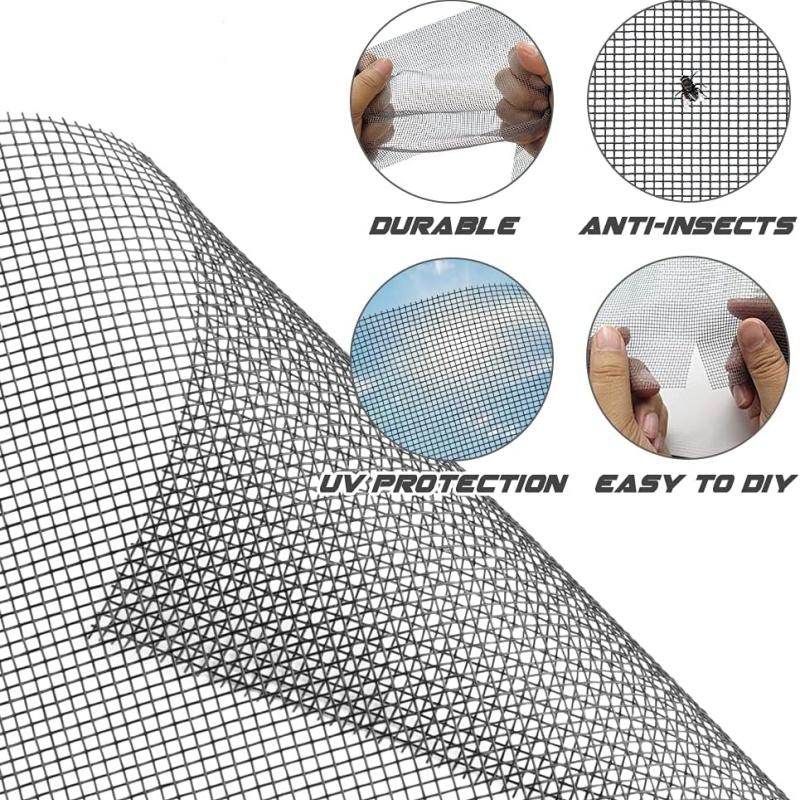Замена сетки для окна - Сделай сам сетка из стекловолокна - Прочная, нелегко рвущаяся сетка для окон, дверей Black-120x250cm
Замена сетки для окна - Сделай сам сетка из стекловолокна - Прочная, нелегко рвущаяся сетка для окон, дверей Black-120x250cm