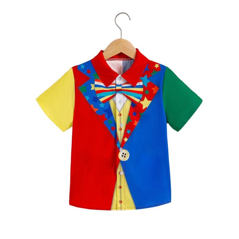 Boys Beach Hawaii Shirt Short Sleeve Button Down Comfy Loose Breathable Summer Holiday Shirt Clown Print Tops Collar Shirts 2XL
Boys Beach Hawaii Shirt Short Sleeve Button Down Comfy Loose Breathable Summer Holiday Shirt Clown Print Tops Collar Shirts 2XL