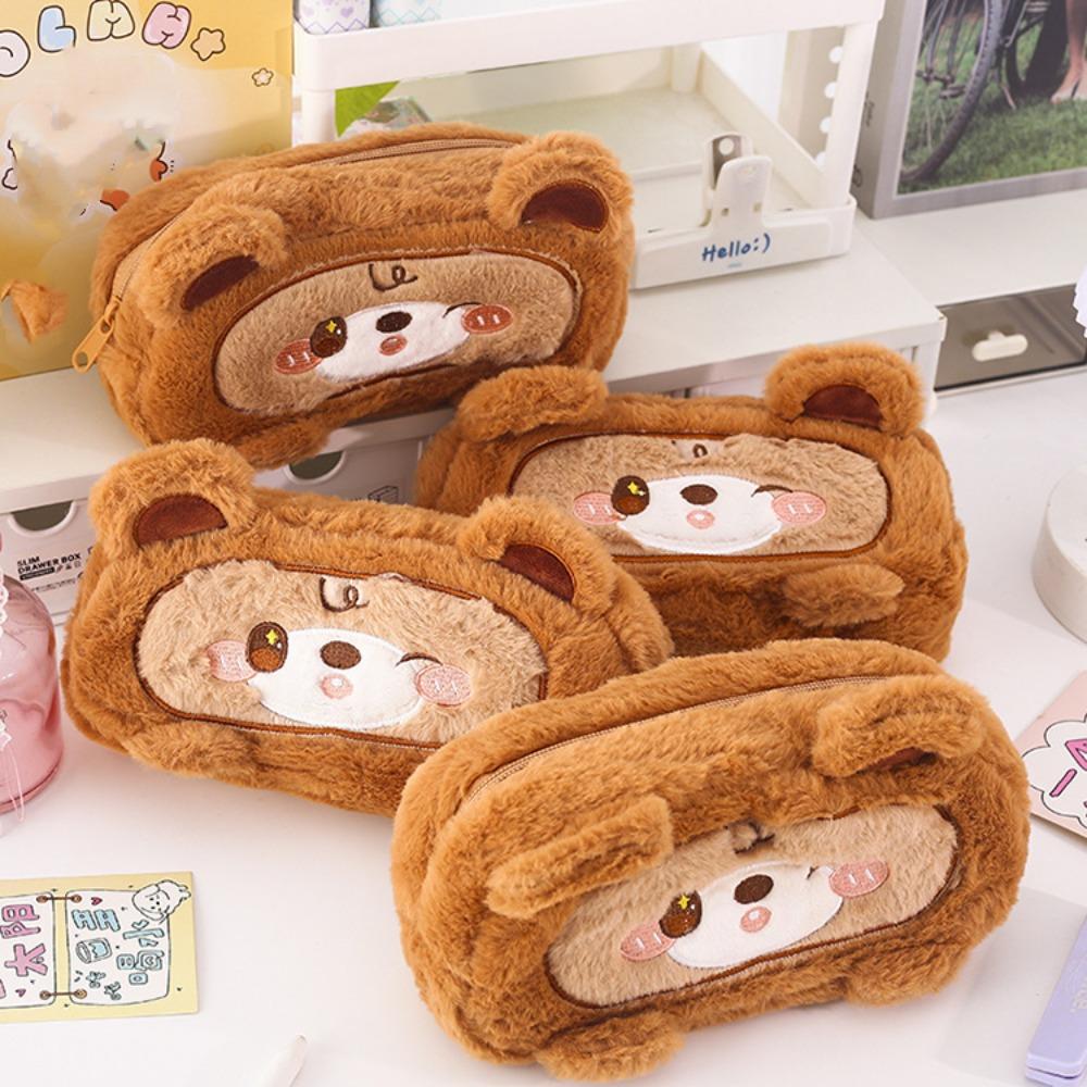 Plush Pouch Cute Bear Pen Bag Large Capacity Furry Stationery Storage Bag School style2
Plush Pouch Cute Bear Pen Bag Large Capacity Furry Stationery Storage Bag School style2