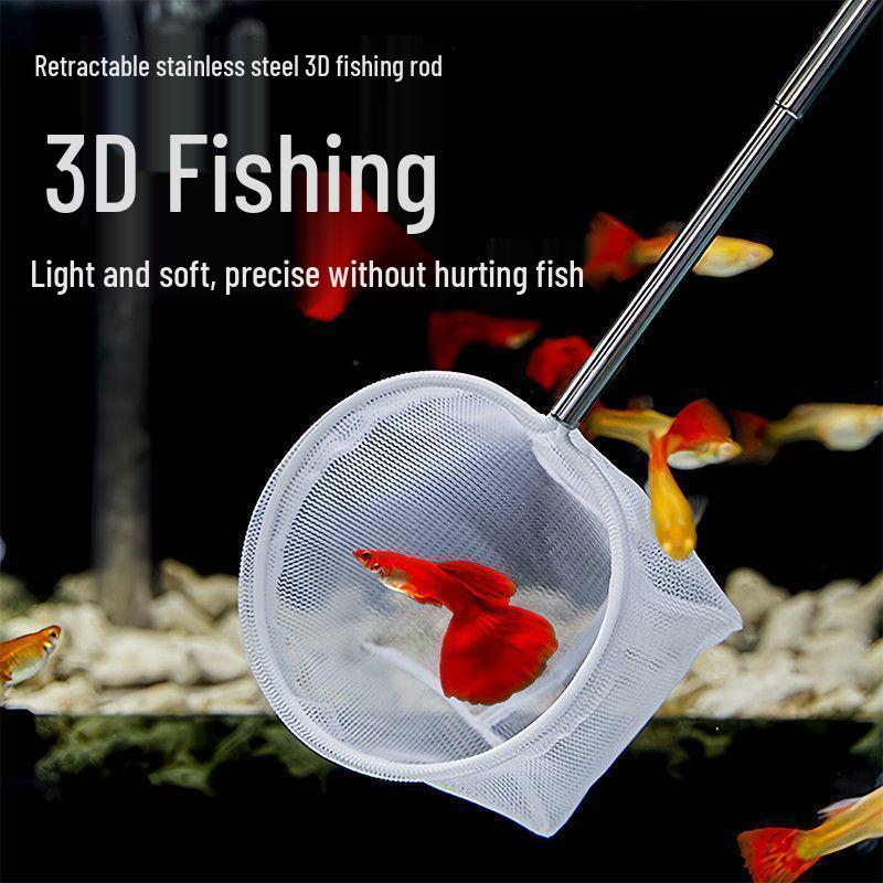 3D Retractable Fish Tank Scoop Net - Small, Fine Mesh for Aquarium Use Square Small - 1 piece
3D Retractable Fish Tank Scoop Net - Small, Fine Mesh for Aquarium Use Square Small - 1 piece