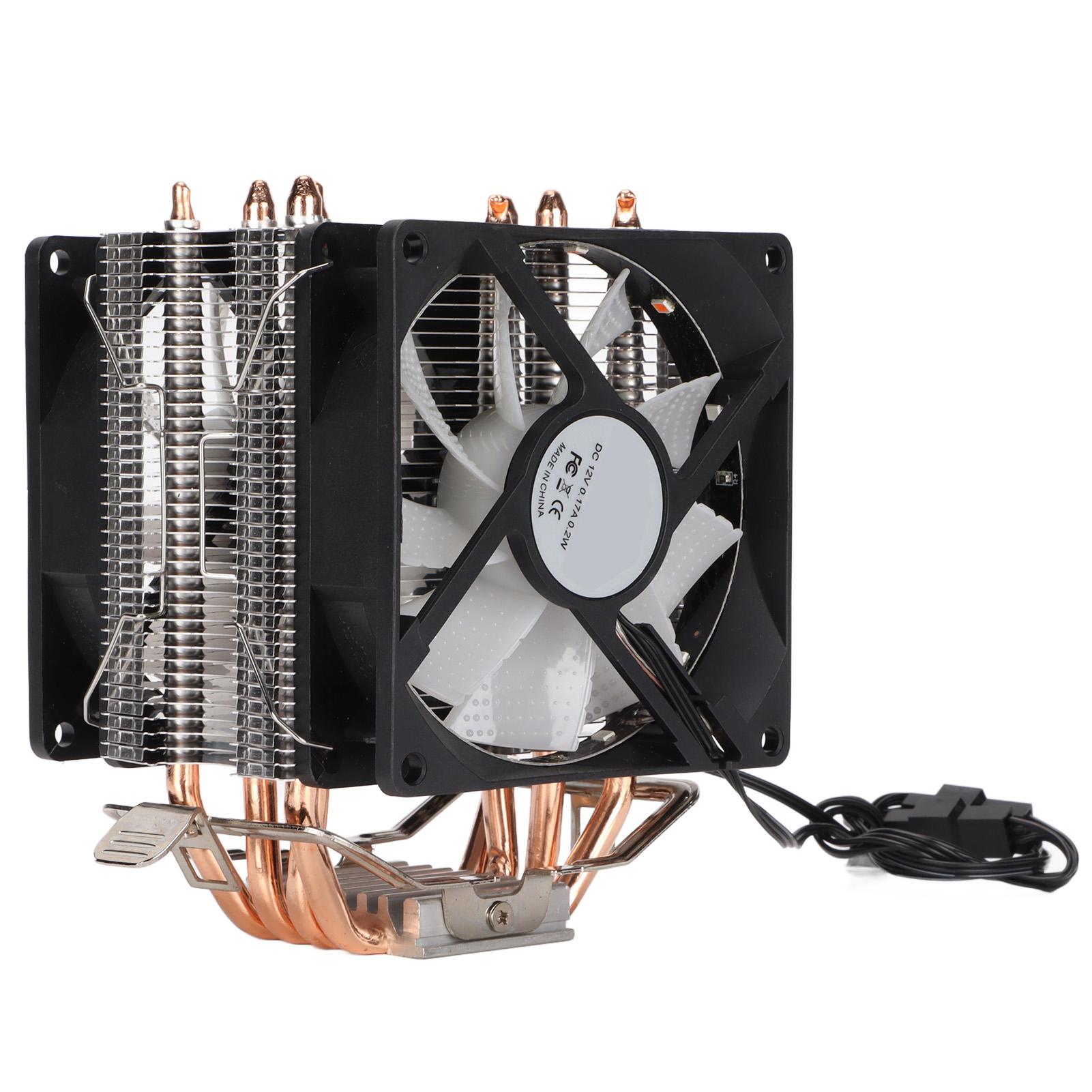 CPU Fan Direct Contact Technology RGB Lighting Low Noise Computer Cooler for Intel LGA 775 for Core2DUODual Fan
CPU Fan Direct Contact Technology RGB Lighting Low Noise Computer Cooler for Intel LGA 775 for Core2DUODual Fan