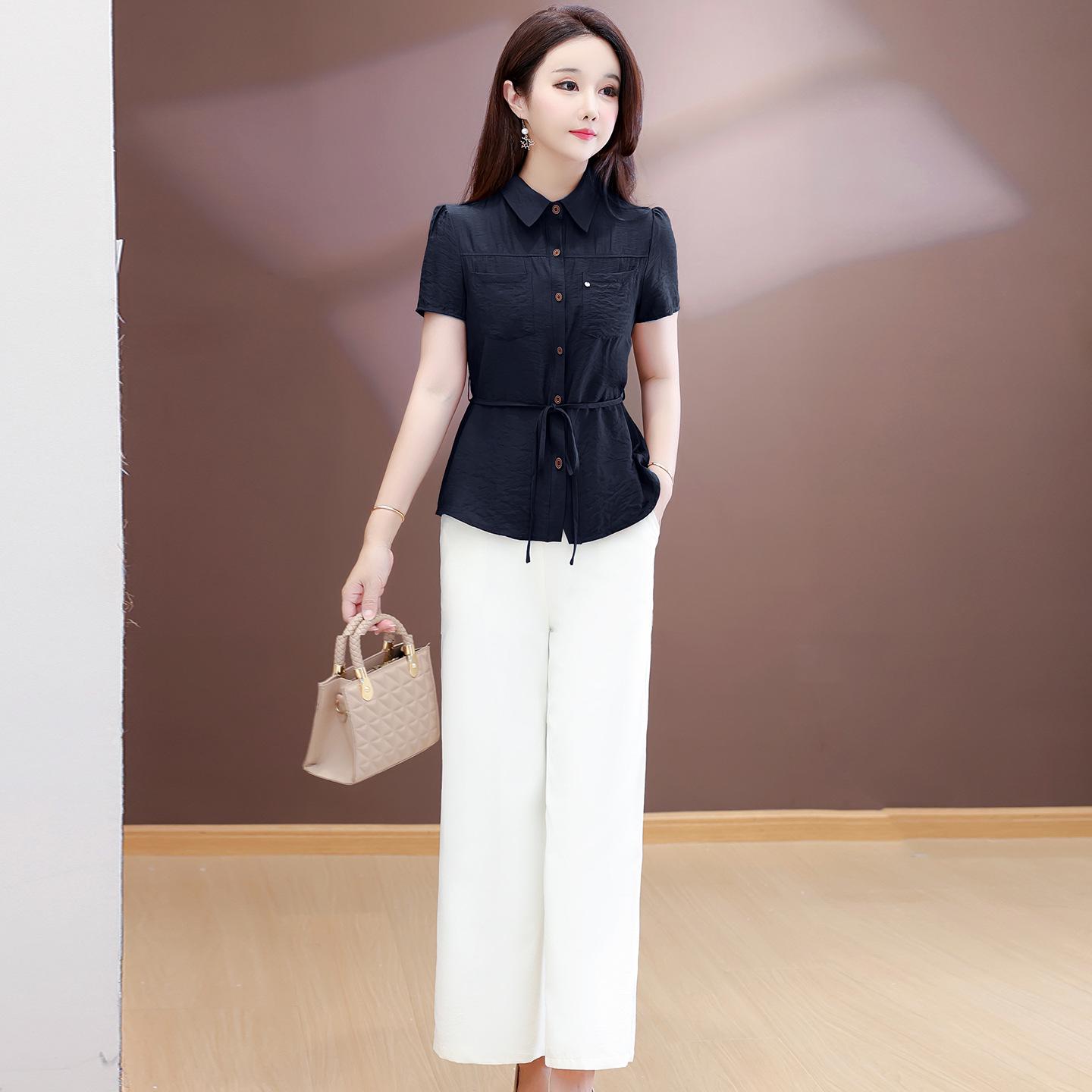 Summer 2026 Women s Stylish Two-Piece Set: Slimming Shirt & Wide-Leg Pants XXXL темно-синий
Summer 2026 Women s Stylish Two-Piece Set: Slimming Shirt & Wide-Leg Pants XXXL темно-синий