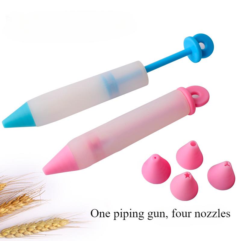 High Quality Food Writing Pen Decorating Silicone Pens with 4 Patterns of Icing Piping Pen Tip Cookie Cream Pastry Decorate Pens синий
High Quality Food Writing Pen Decorating Silicone Pens with 4 Patterns of Icing Piping Pen Tip Cookie Cream Pastry Decorate Pens синий